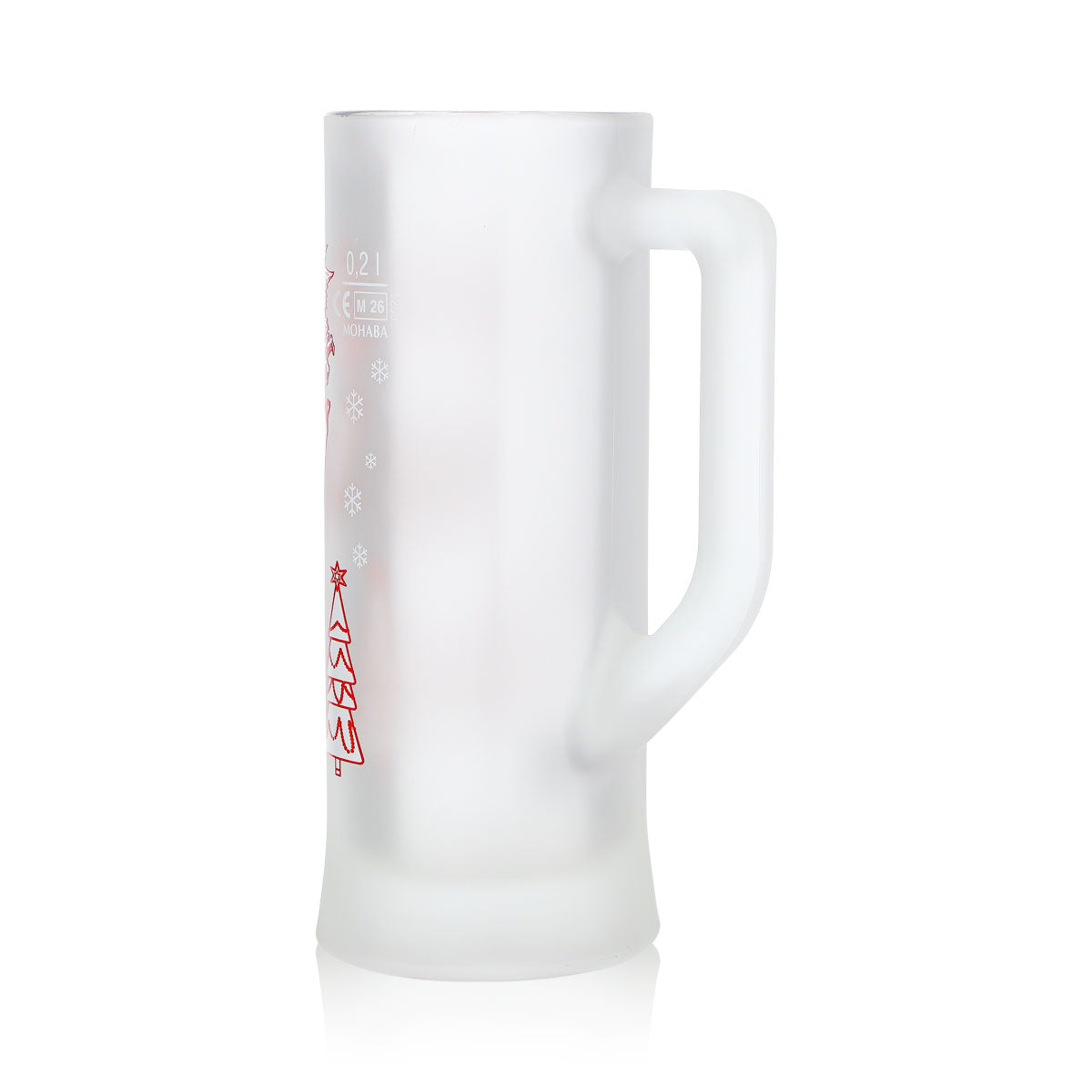 12 tasses à vin chaud Mohaba « Karlsseidel » en verre satiné « Joyeux Noël, ange », 0,2 l, graduées – Vue 5
