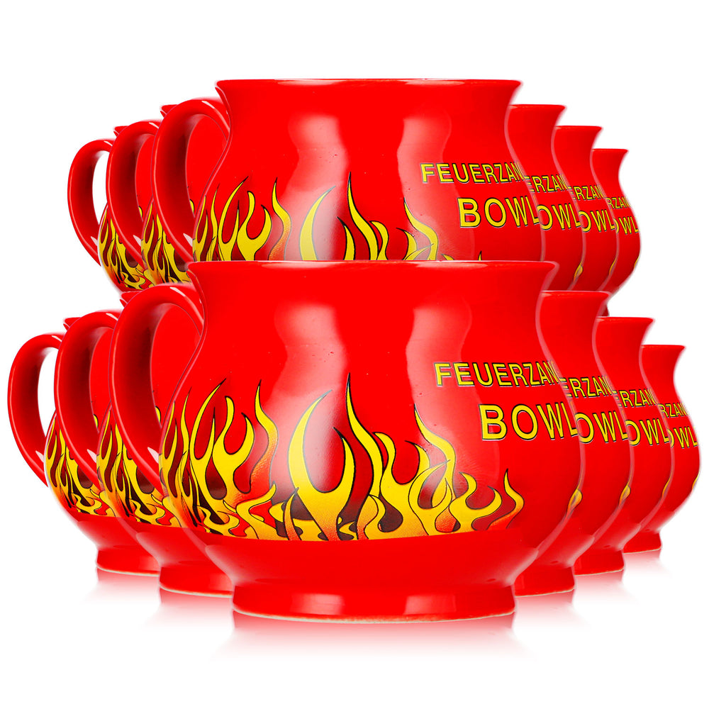 12 tasses à vin chaud Mohaba, forme sphérique, « Feuerzangenbowle », rouge vif, 0,2 l, graduées