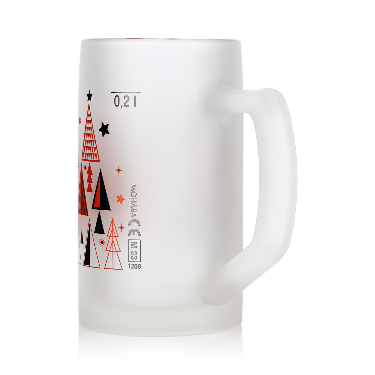6 tasses à vin chaud Mohaba « Ludwigsseidel » en verre satiné, « Joyeux Noël », 0,2 l, graduées – Vue 5