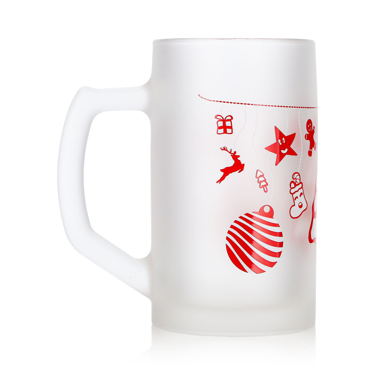 2 tasses à vin chaud Mohaba « Ludwigsseidel » en verre satiné, motif sapin de Noël, 0,2 l, graduées – Vue 4