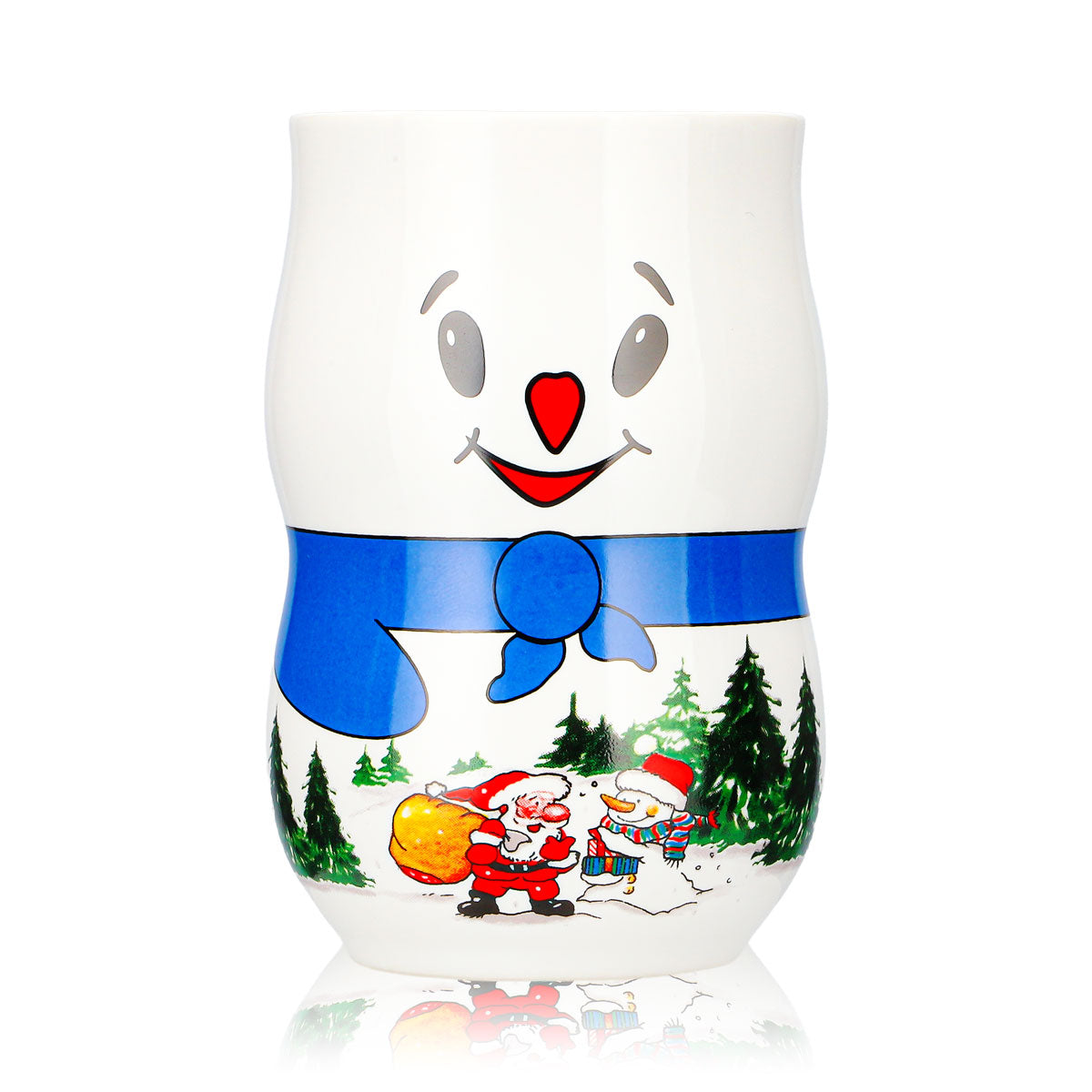 12 tasses à vin chaud Mohaba « Bonhomme de neige » Iceman Père Noël, blanches, 0,2 l, graduées – Vue 2