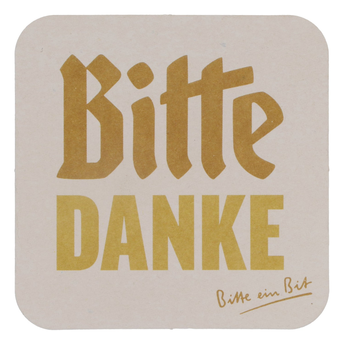 125 sous-verres en carton pour bière Bitburger 9 x 9 cm « Bitte Danke » (S'il vous plaît, merci) au recto et « Bitte schmecken lassen » (Dégustez sans modération) au verso – Vue 2