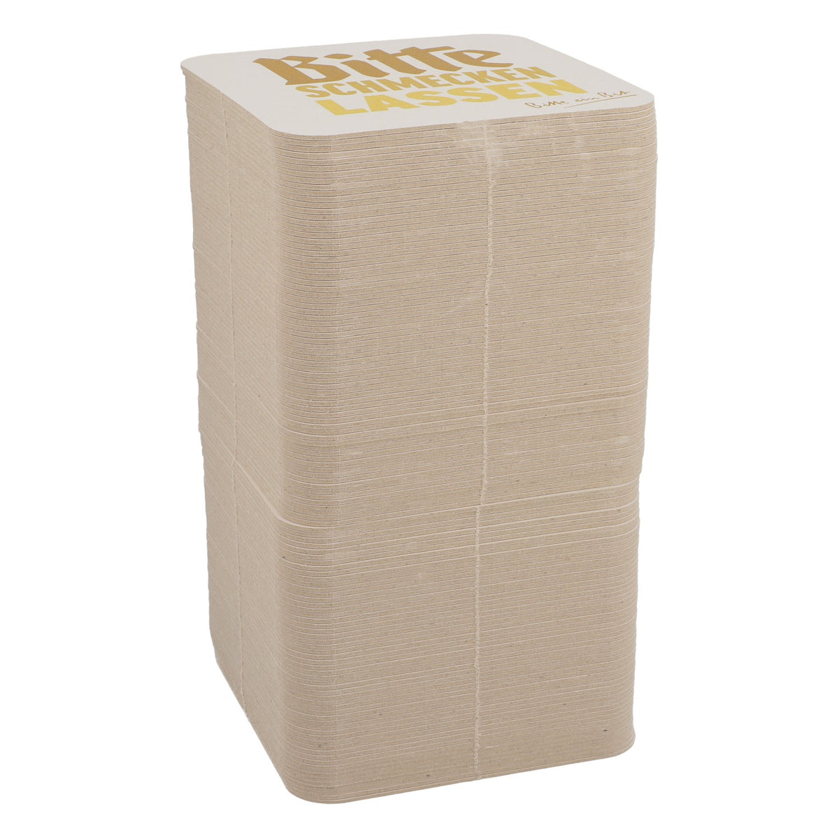 125 sous-verres en carton pour bière Bitburger 9 x 9 cm « Bitte Danke » (S'il vous plaît, merci) au recto et « Bitte schmecken lassen » (Dégustez sans modération) au verso – Vue 3