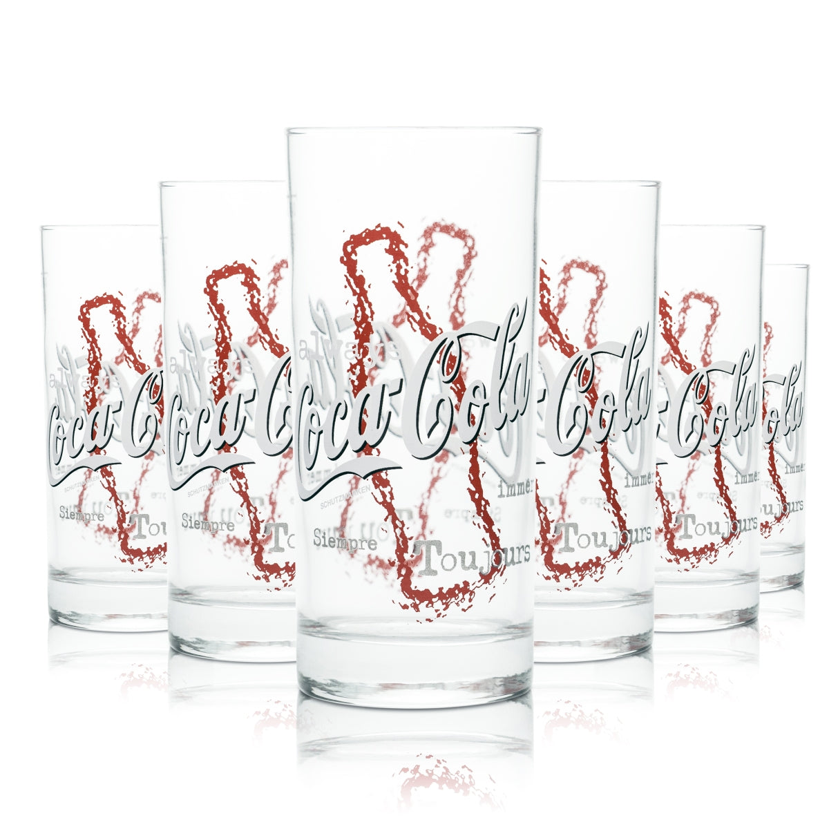 12 verres Coca Cola 0,4 l, gobelets, verres à pied, verres à eau, verres à soda, verres à jus