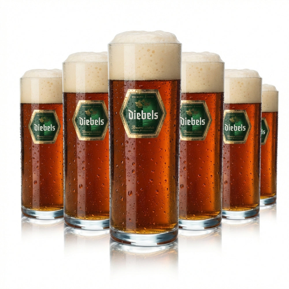 12 verres à bière Diebels 0,4 l Alt Becher Sahm Willi Gläser Brauerei Stange Pokal