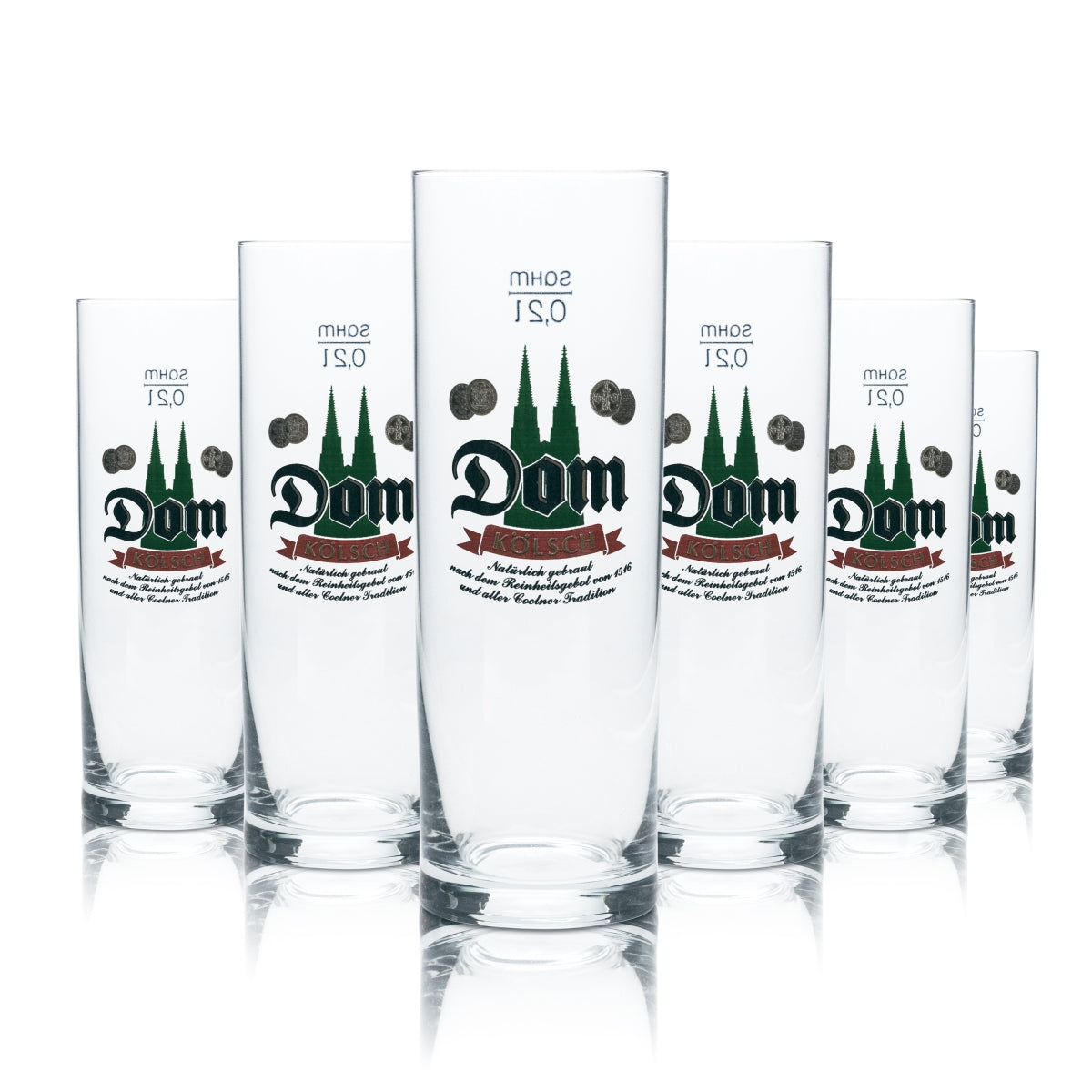 12 verres à bière Dom 0,2 l Kölsch Stange verres à bière pour bars et cafés, carnaval de Cologne