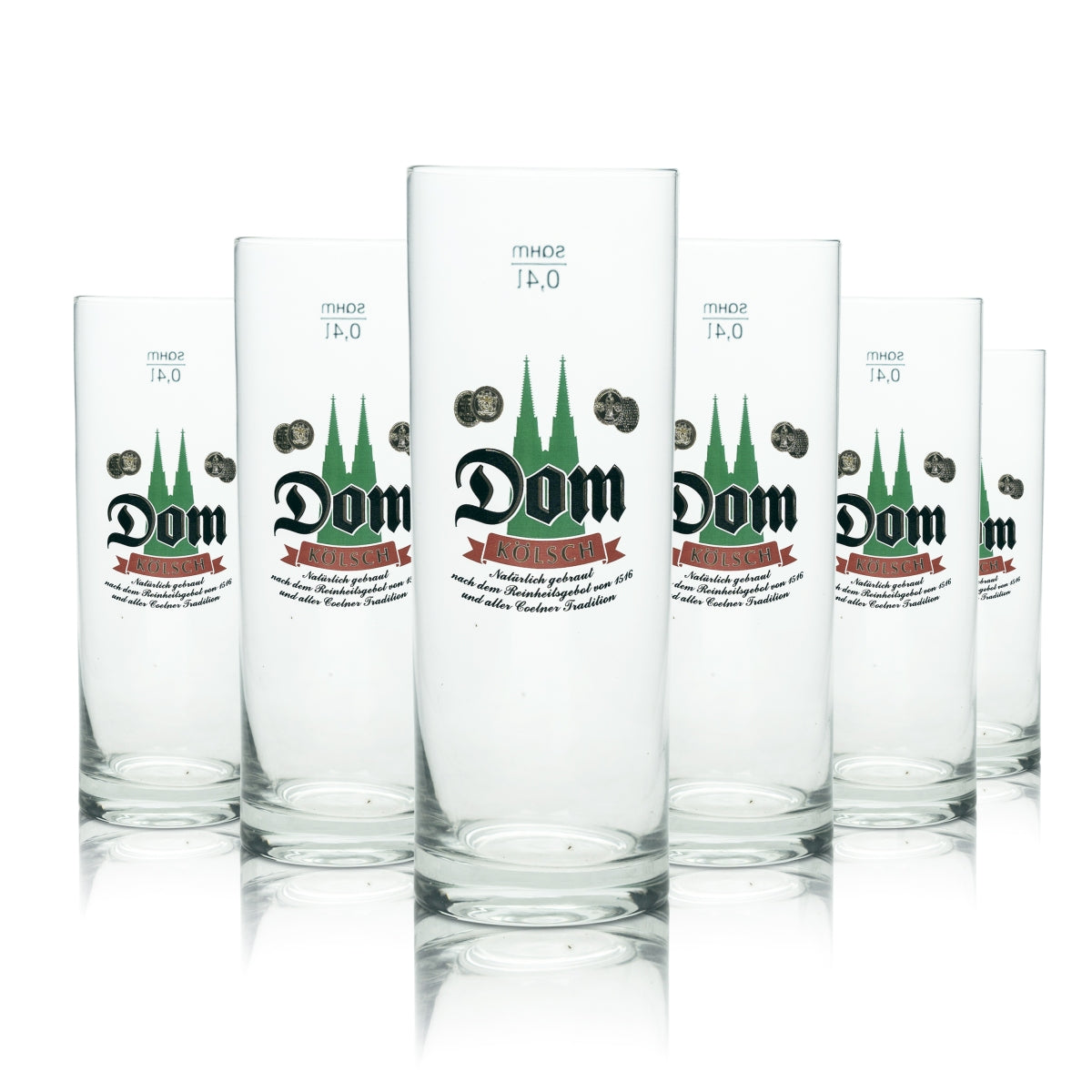 12 verres à bière Dom Kölsch 0,4 l Stange Sahm Willi Becher Tumbler Gläser Köln Pils