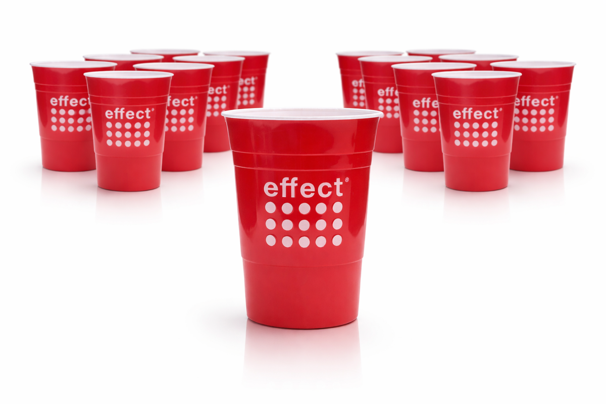 12x verres à effet 0,3 l réutilisables Red Cup verres en plastique Beer Pong verre plastique