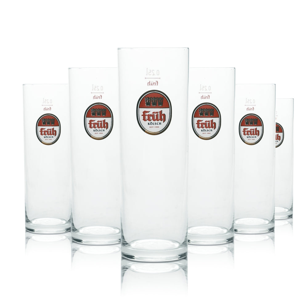 12 verres Früh Kölsch 0,25 l, verres à bière Kölsch, verres à bière, brasserie, pub, bar