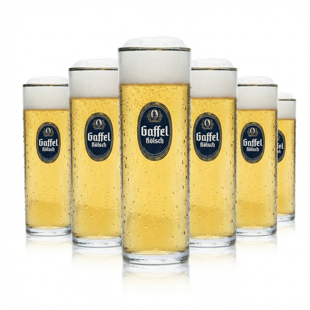 12 verres à bière Gaffel Verres à bière Verres à Kölsch 0,25 l Verres à Kölsch à bord doré