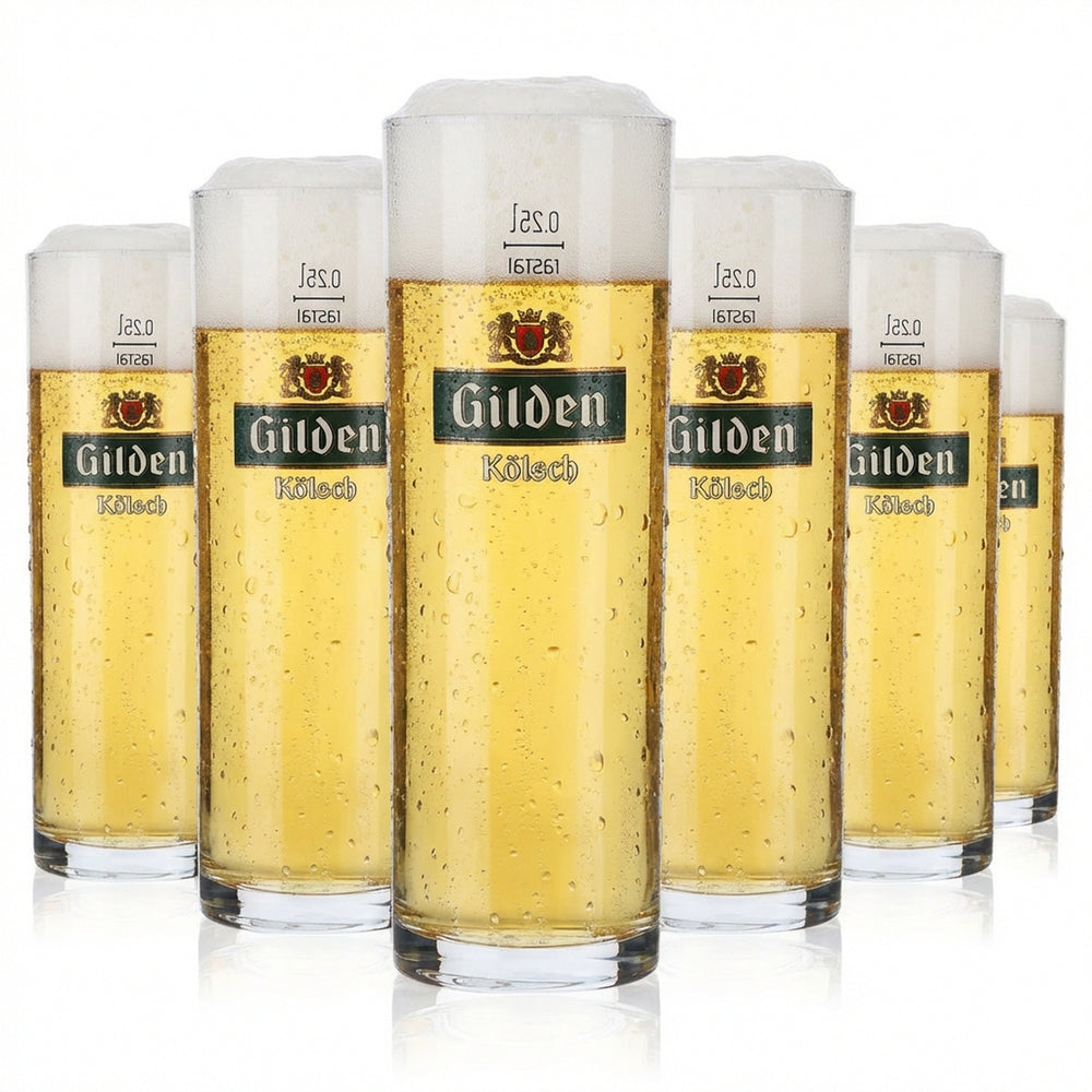12 verres à bière Gilden Kölsch 0,25 l, verres à bière à pied/à tige, verres à Kölsch