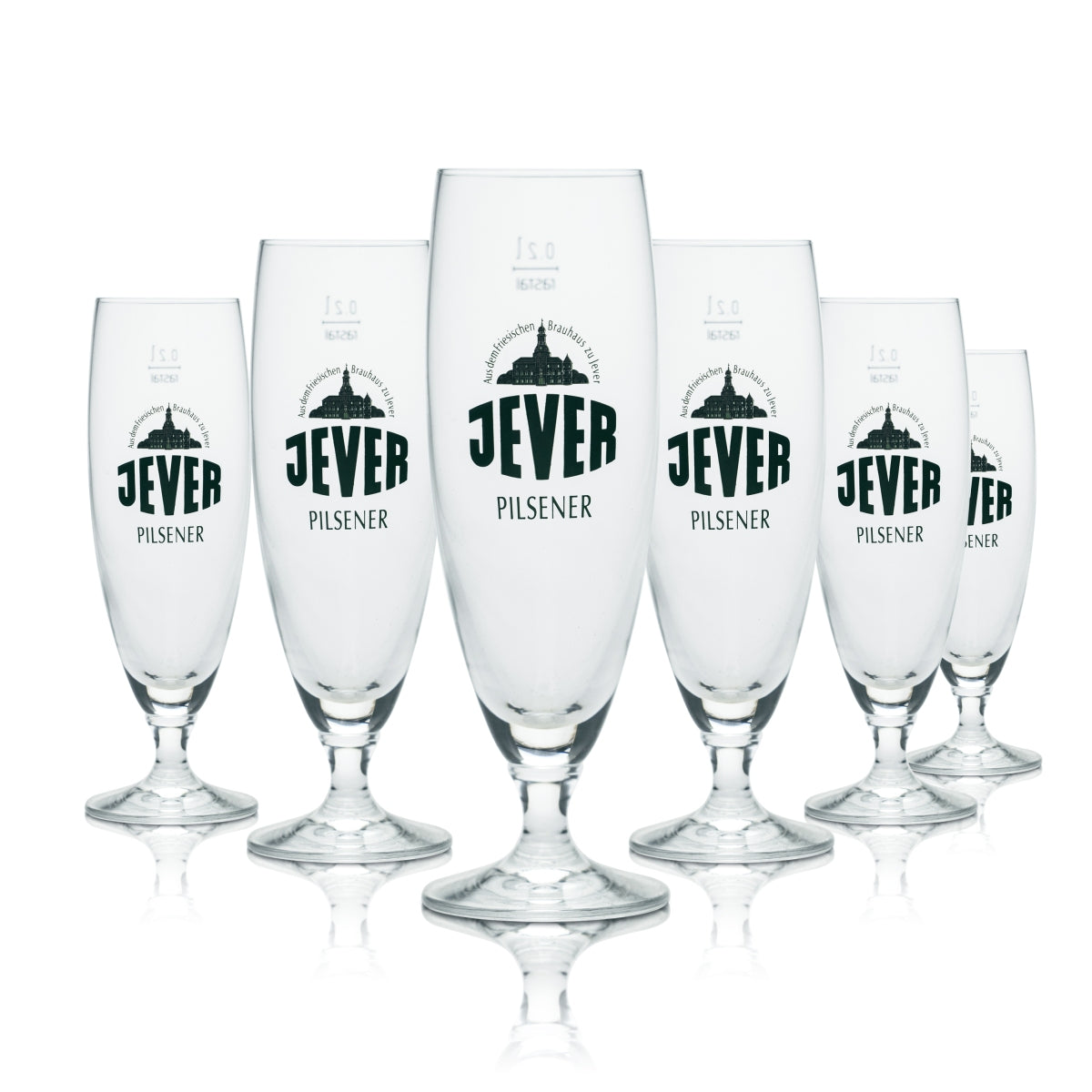 12 verres Jever 0,2 l tulipe Pilsener, verres à bière, brasserie, gastronomie, calibrés