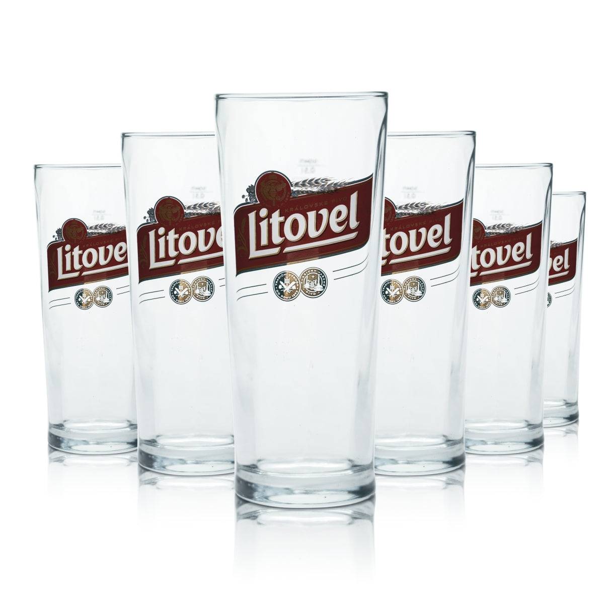 12x Litovel Verre 0,5 l Willi Verres à bière Brasserie Tchèque Brune Noire