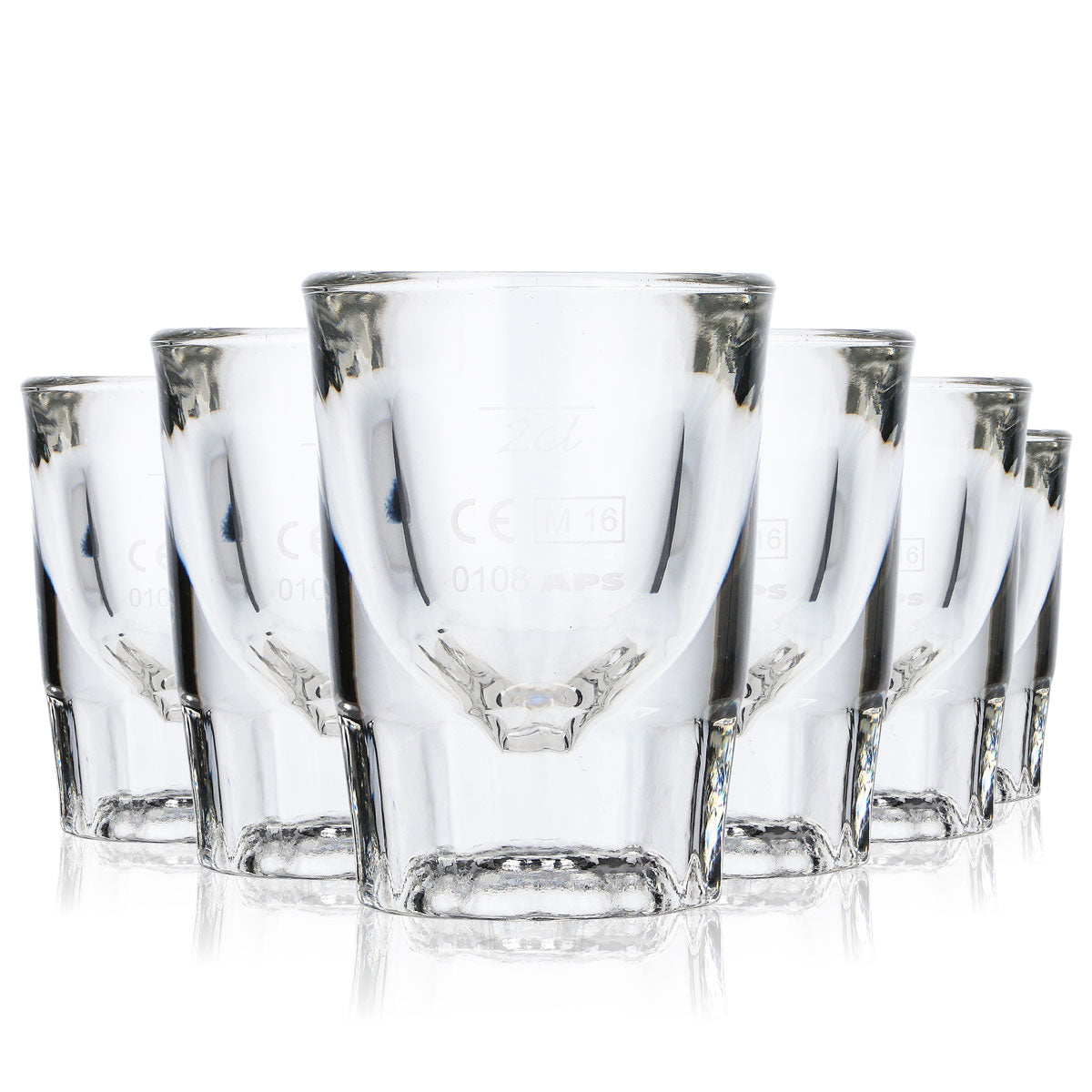 12 verres à shot en verre sans marque, verres à schnaps 2 cl, lourds