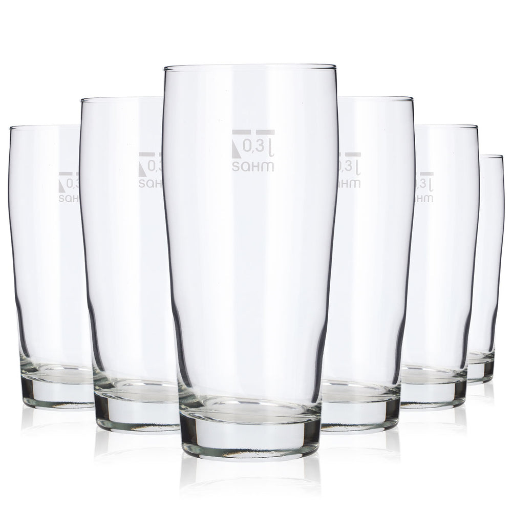 12 verres Sahm de 0,3 l, verres à bière Willi, verres Willibecher, chopes à bière Seidel (lot de 12)