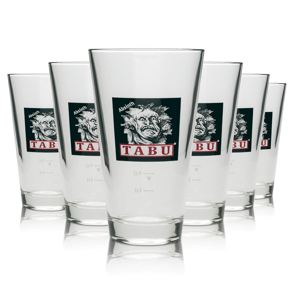 12 verres à long drink Tabu Absinthe 33 cl