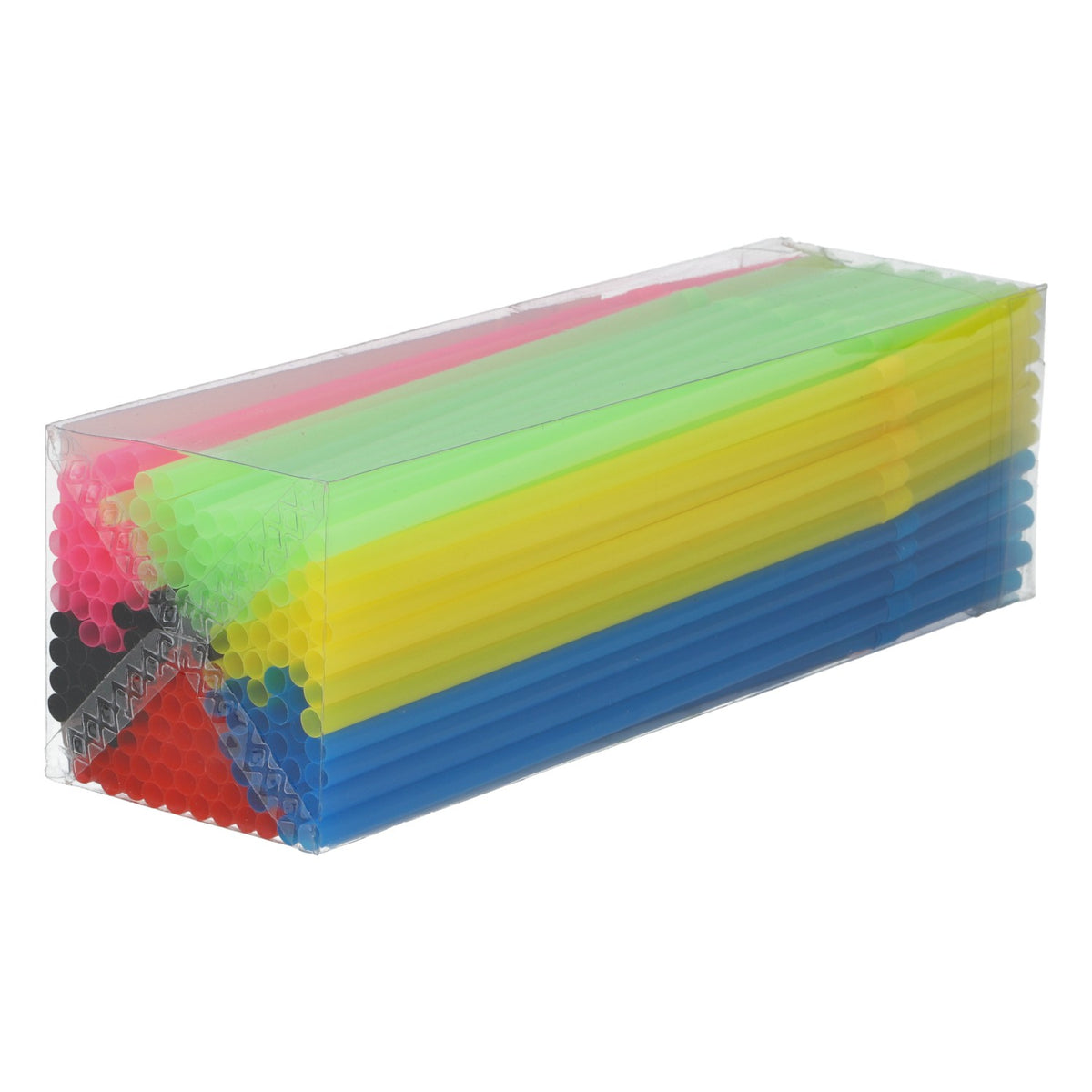 150 pailles colorées 0,5 x 21 cm, pliables, en plastique, pour fêtes et cocktails