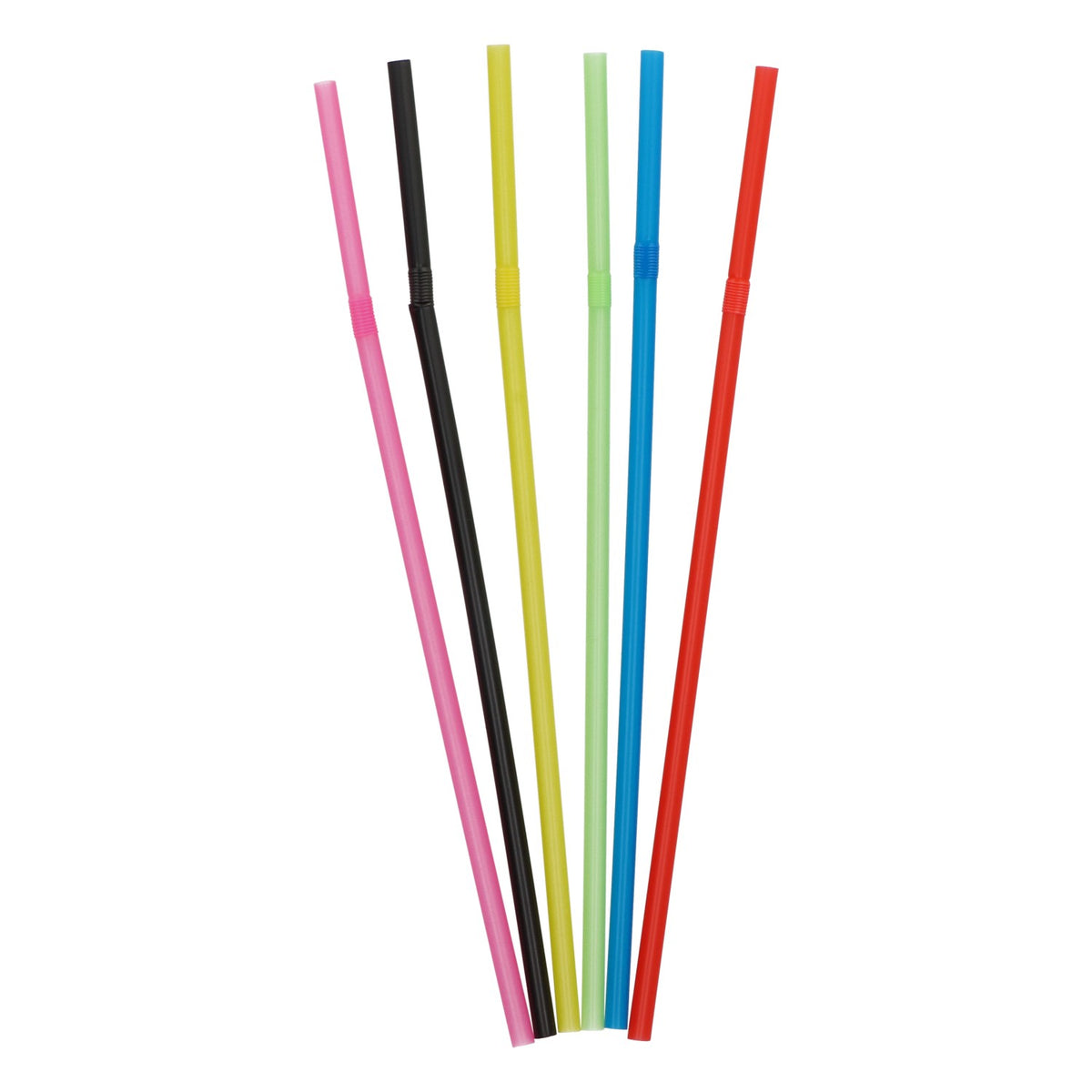 150 pailles colorées 0,5 x 21 cm, pliables, en plastique, pour fêtes et cocktails – Vue 2