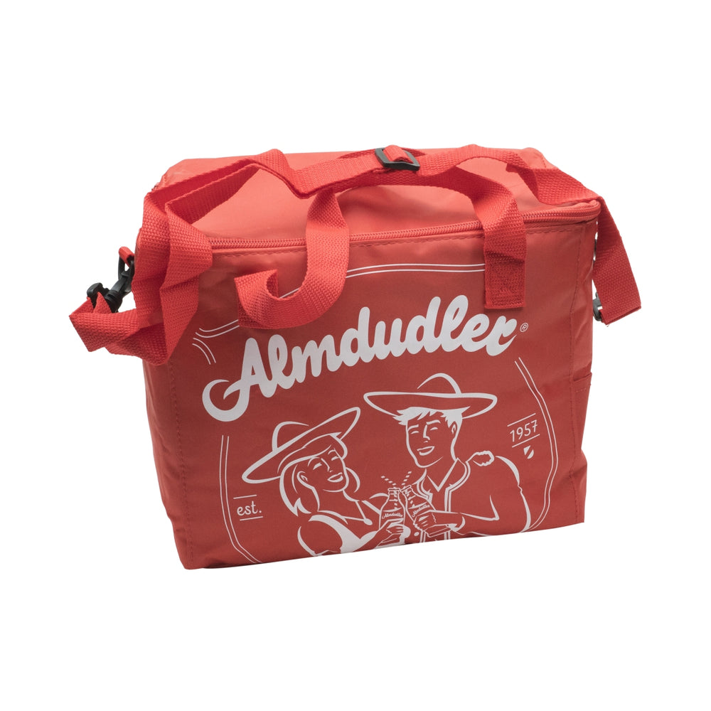 1 sac isotherme rouge pour boissons Almdudler