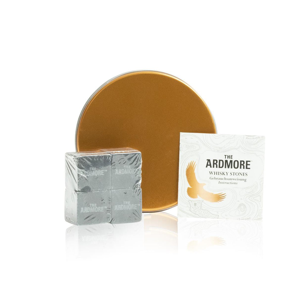 1x Ardmore Whiskey Whiskeystone Set de 4 dans une boîte en bronze