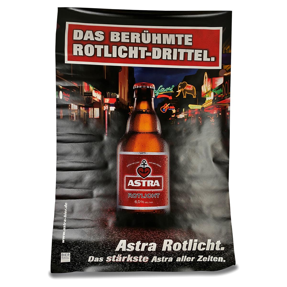 1x panneau publicitaire Astra Bier CLP Poster feu rouge tiers
