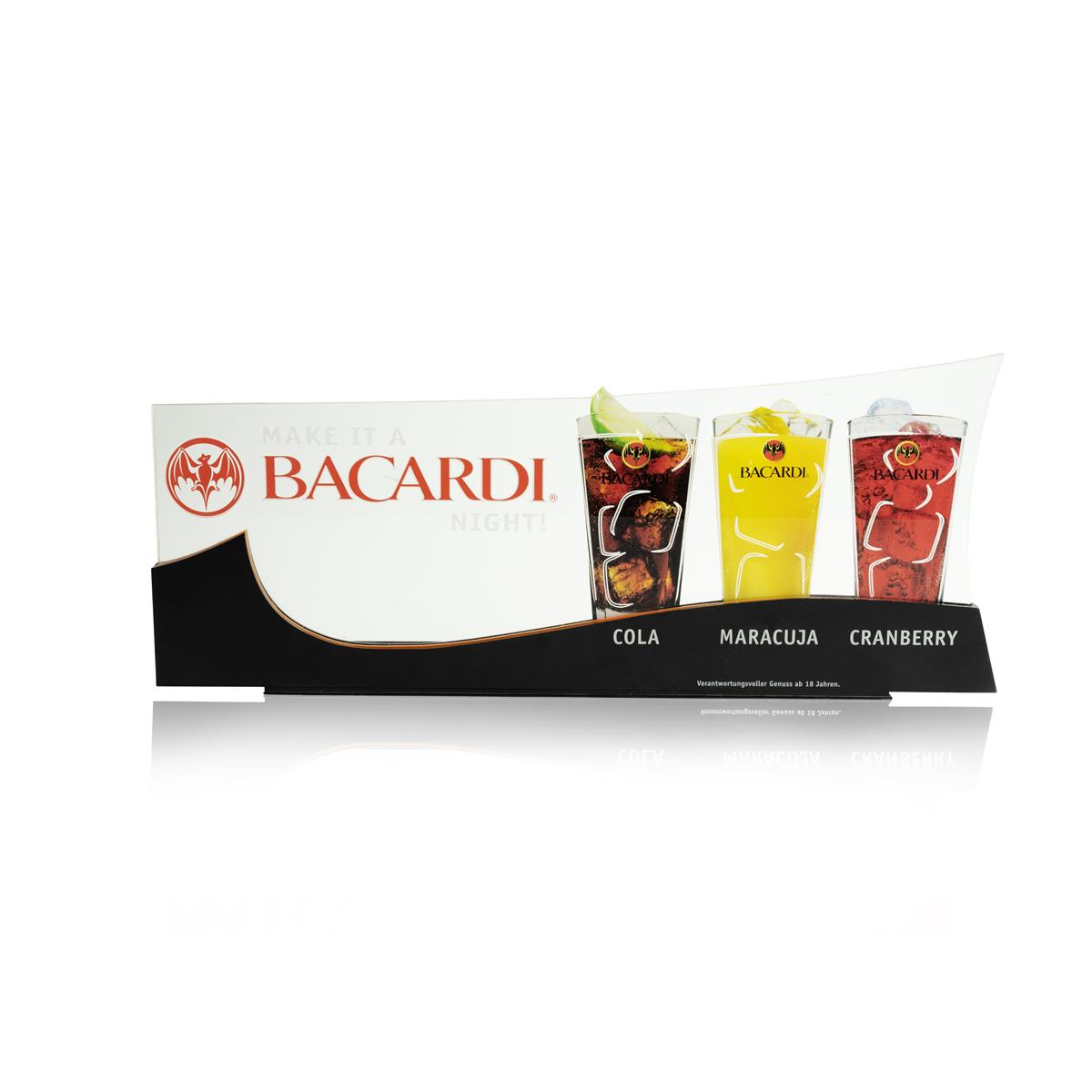 1x enseigne lumineuse Bacardi Rum Cocktail Bacardi Night