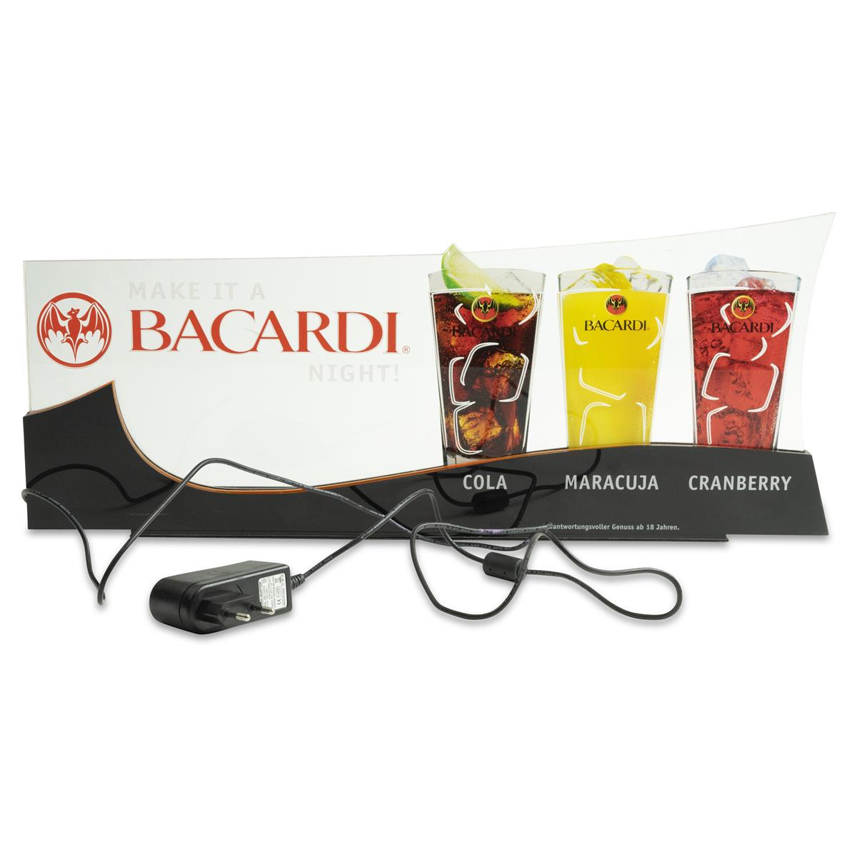 1x enseigne lumineuse Bacardi Rum Cocktail Bacardi Night – Vue 3