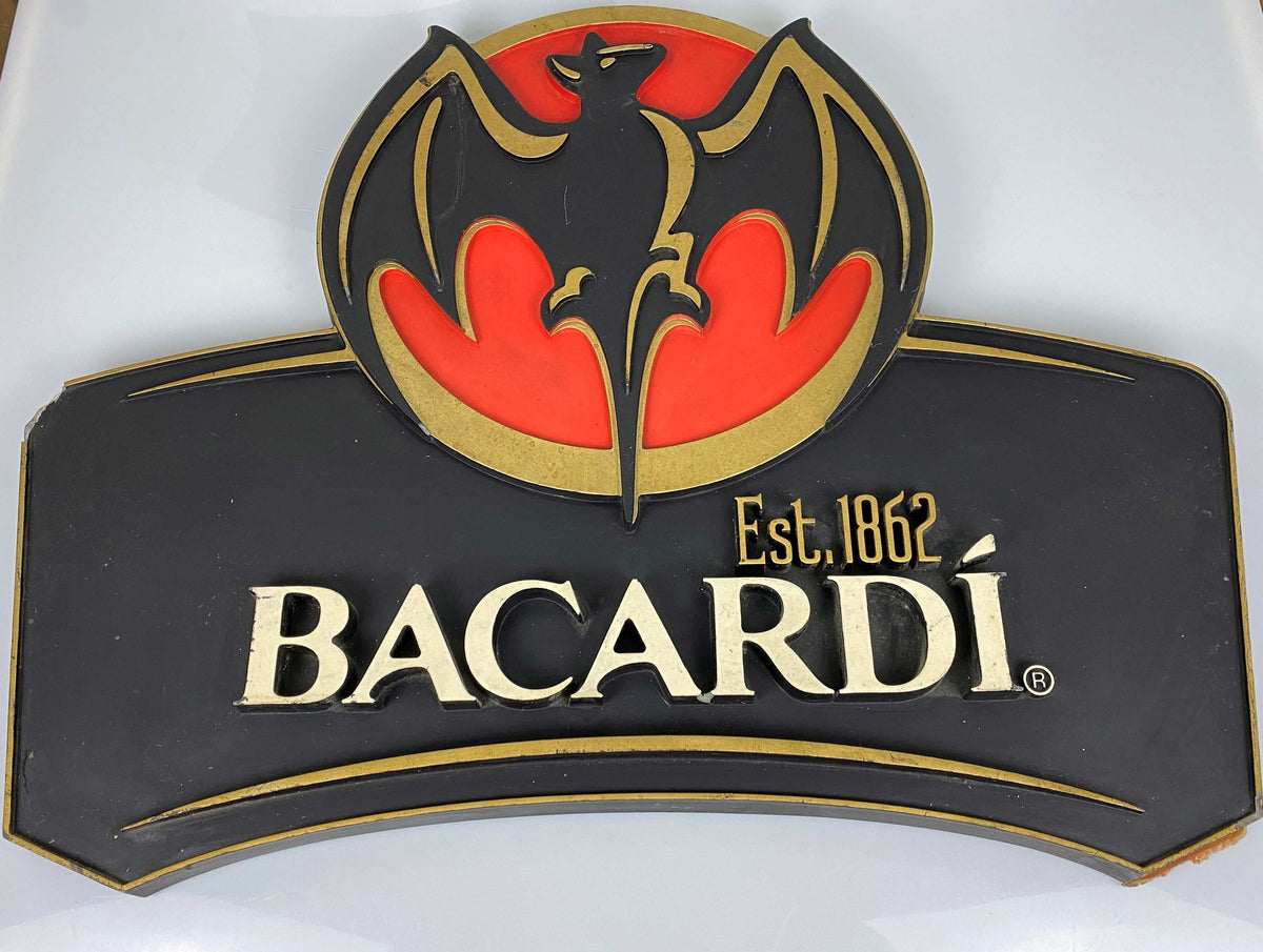 1x enseigne publicitaire Bacardi Rum avec logo