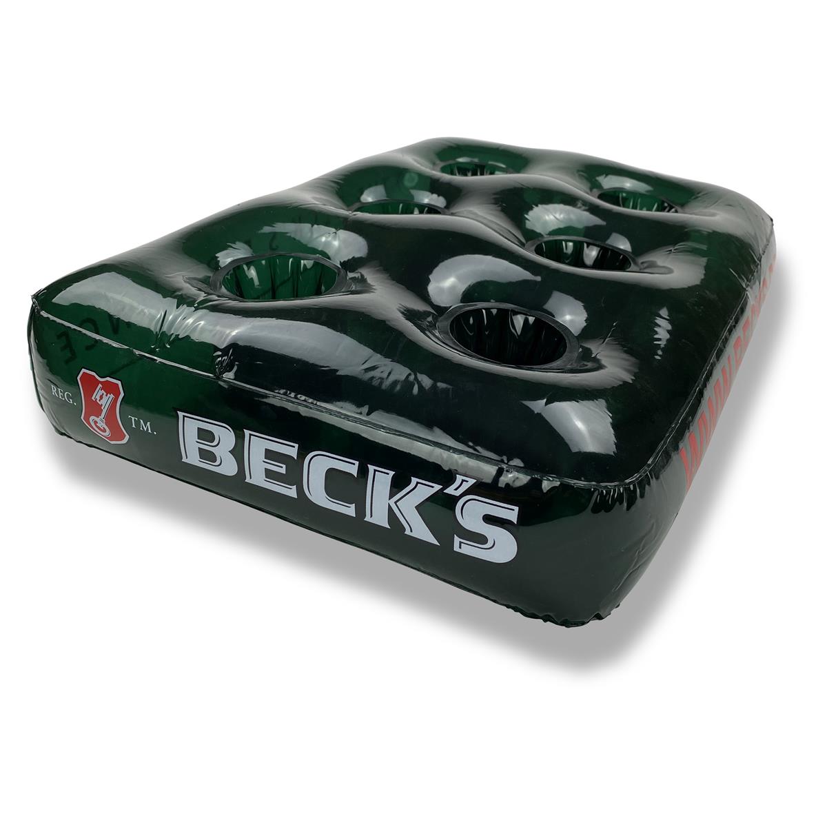 1x Becks Bière gonflable porte-boisson piscine vert