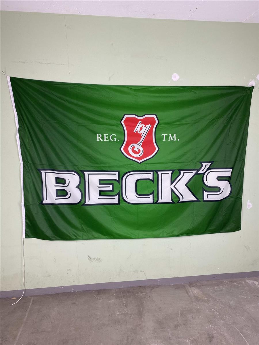1x drapeau Becks Bier vert 220 x 140
