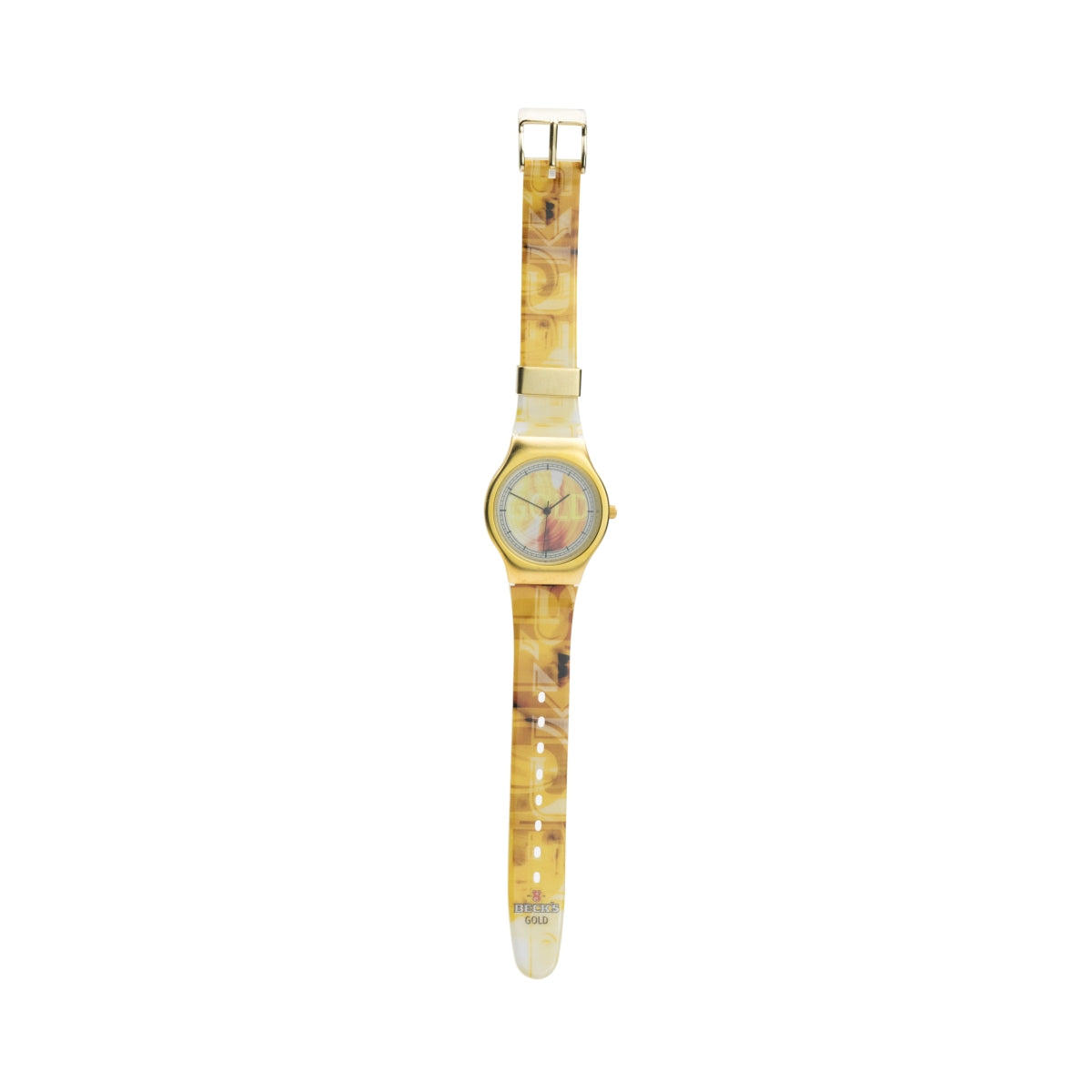 1x Horloge Becks Beer Clock Gold Collector