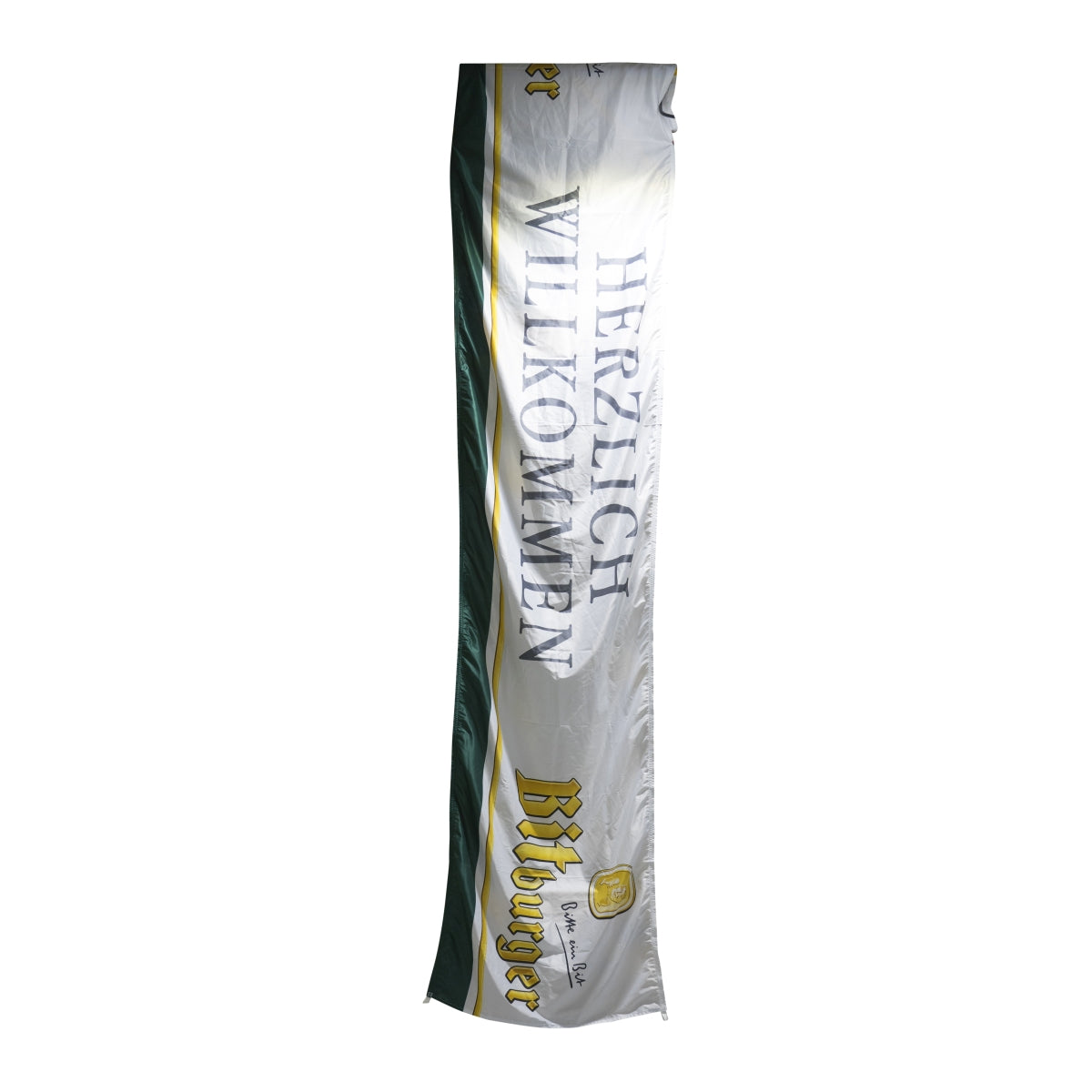 1x drapeau Bitburger  Bière Blanc Vert Bienvenue – Vue 2