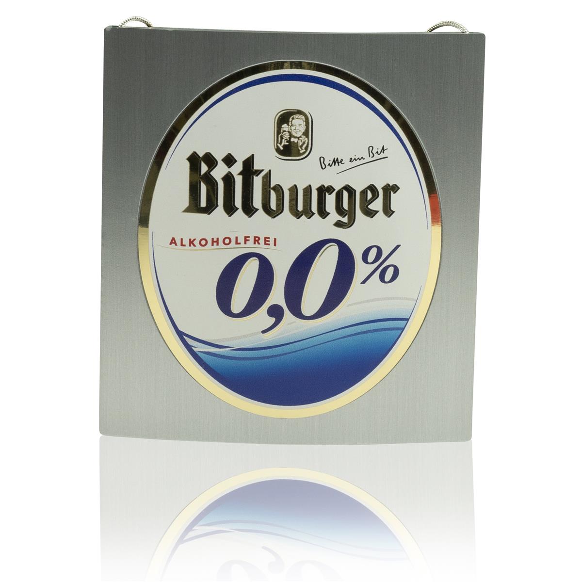 1x Bitburger Bier Schild robinet à bière sans alcool avec chaîne