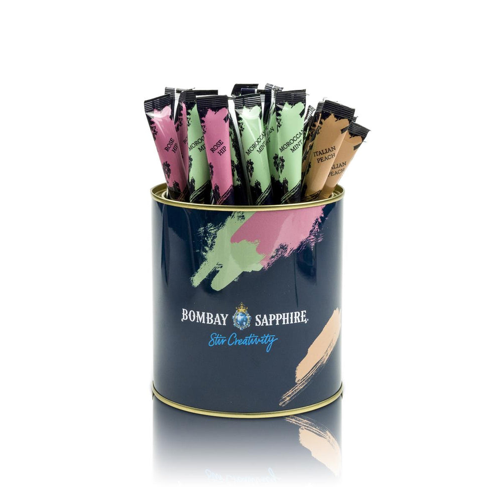 1 boîte de Bombay Gin Infusion + présentoir + 105 agitateurs pour infusion