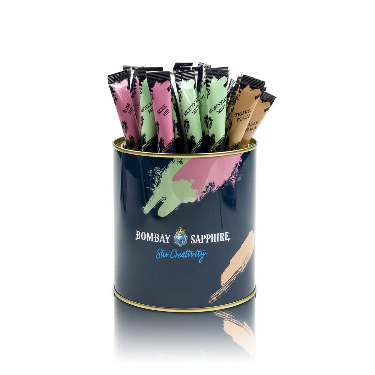 1 boîte de Bombay Gin Infusion + présentoir + 105 agitateurs pour infusion