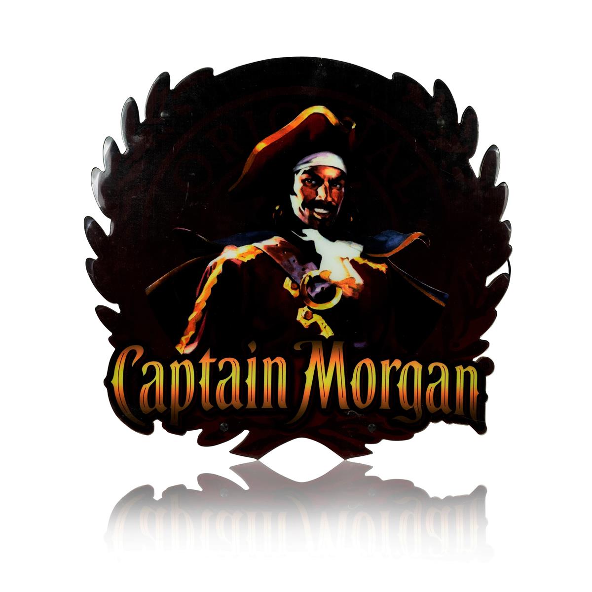 1x Captain Morgan Rhum Enseigne lumineuse Pirate rouge 57 x 53 – Vue 2