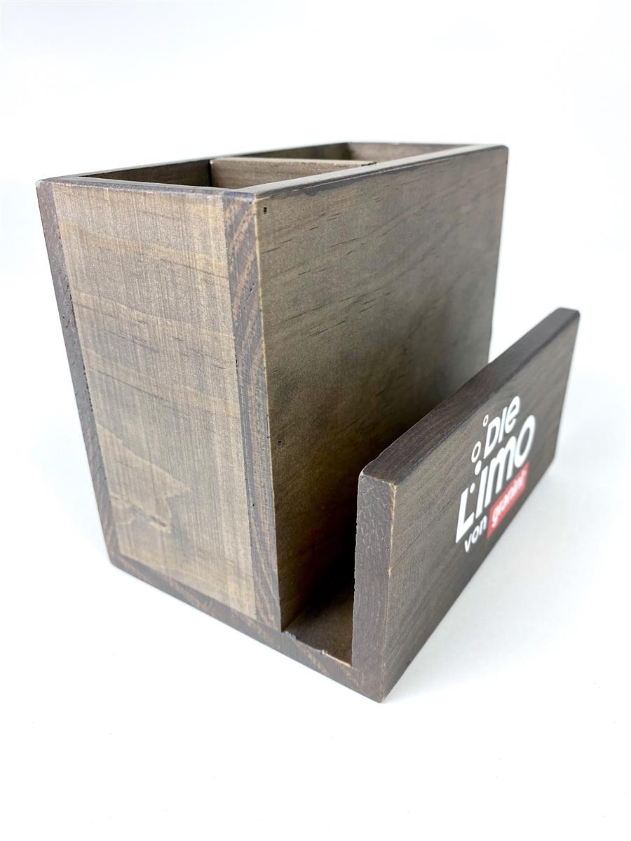 1x porte-serviettes en bois pour boissons gazeuses Limo, présentoir de table – Vue 2