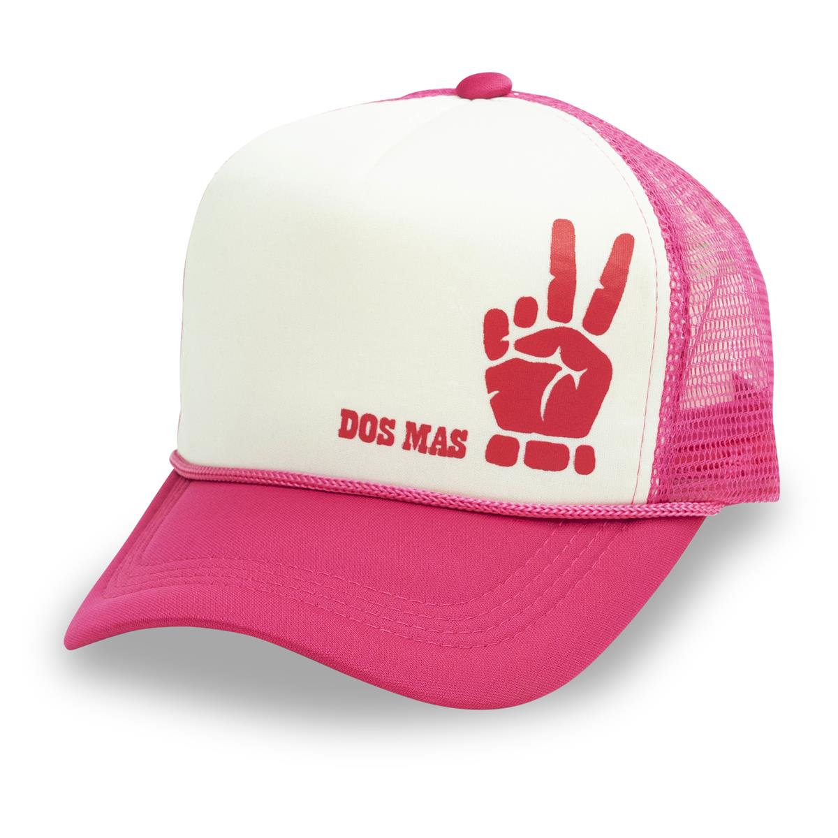 1x casquette Dos Mas Likör Casquette avec visière et grille rose