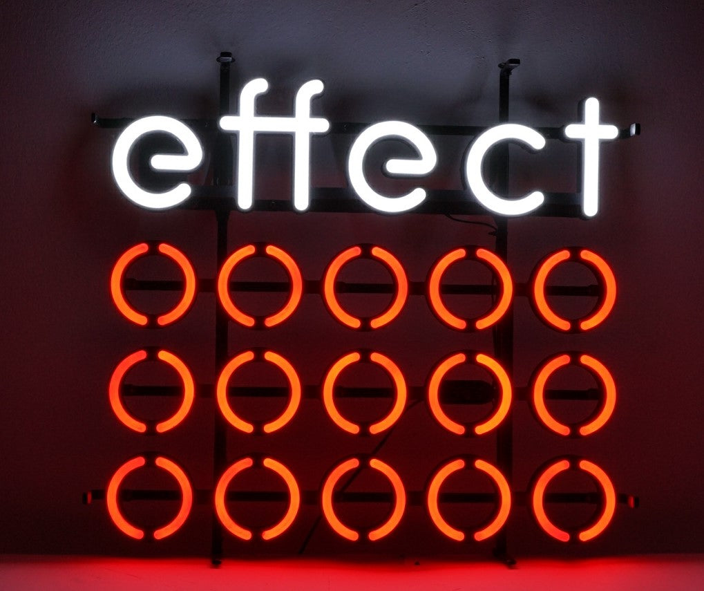 1x enseigne lumineuse LED Effect Energy Neon Sign cercles rouges