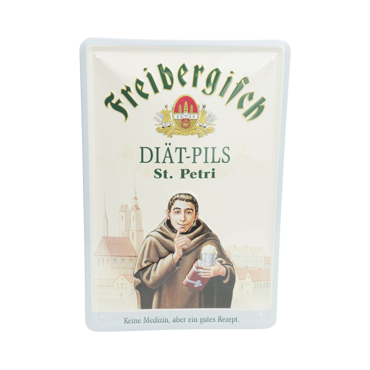 1x plaque métallique Freiberger Bier Diät-Pils St. Petri