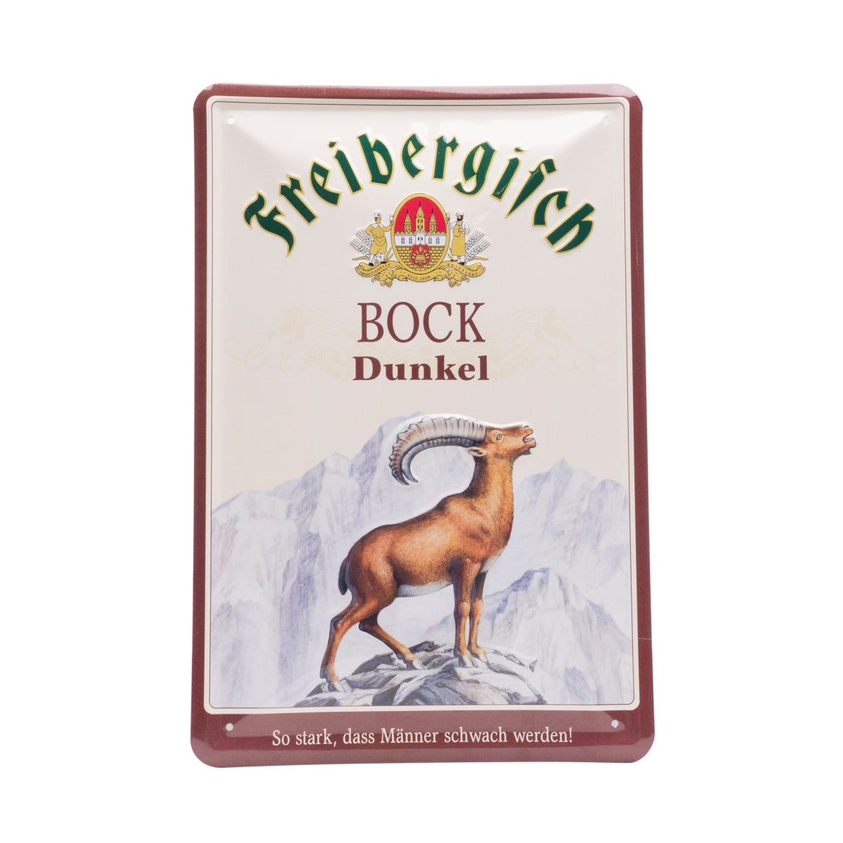 1x plaque métallique « Bière de Freiberg » Freibergisch Bock Dunkel