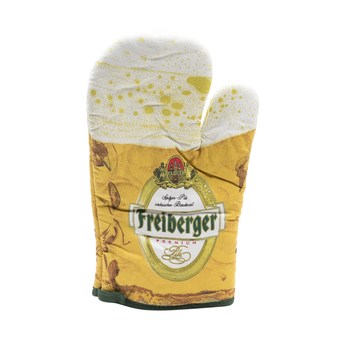 1x gant de barbecue Freiberger Bier jaune