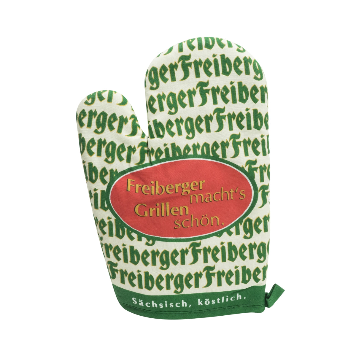 1x gant de barbecue Freiberger Bier vert
