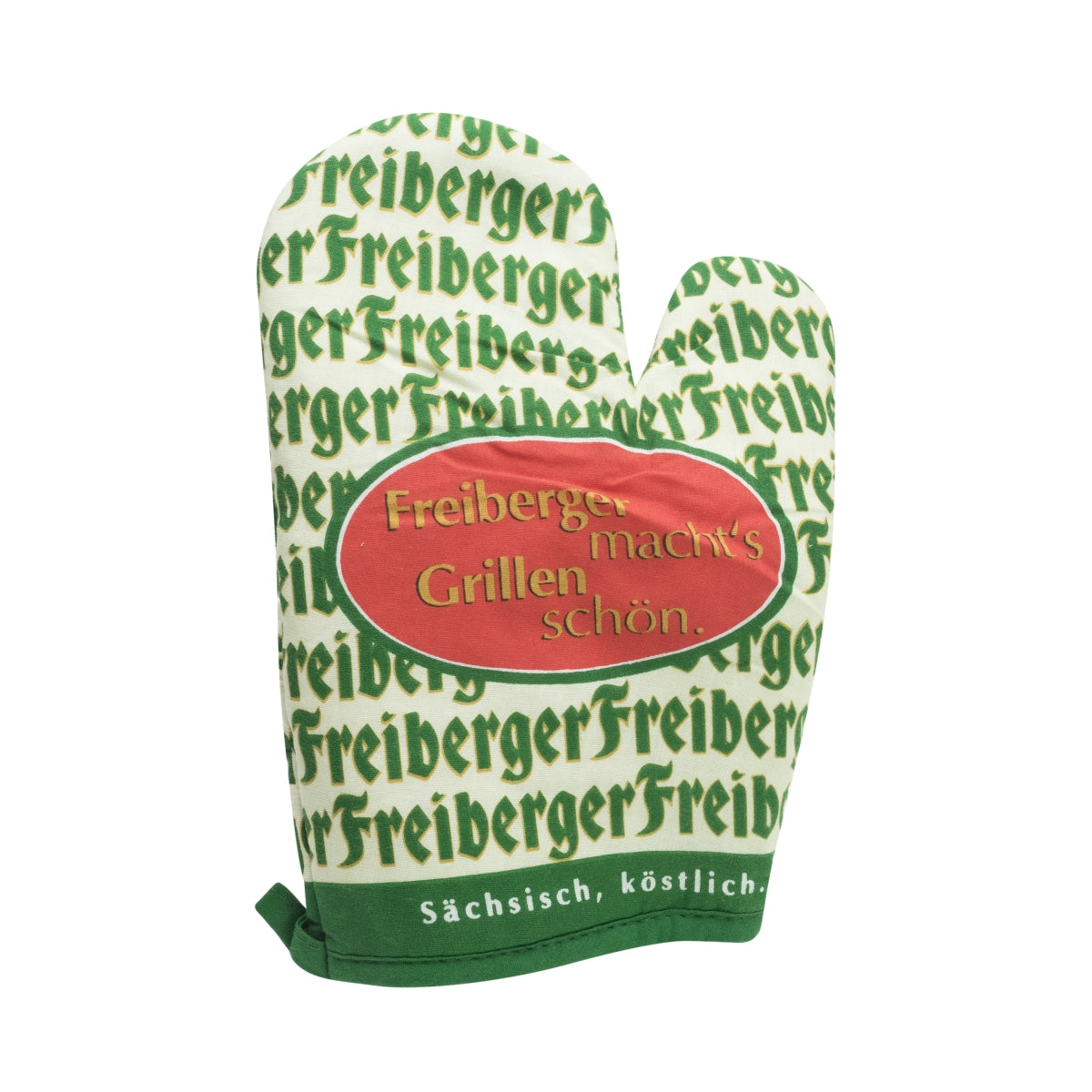 1x gant de barbecue Freiberger Bier vert – Vue 2
