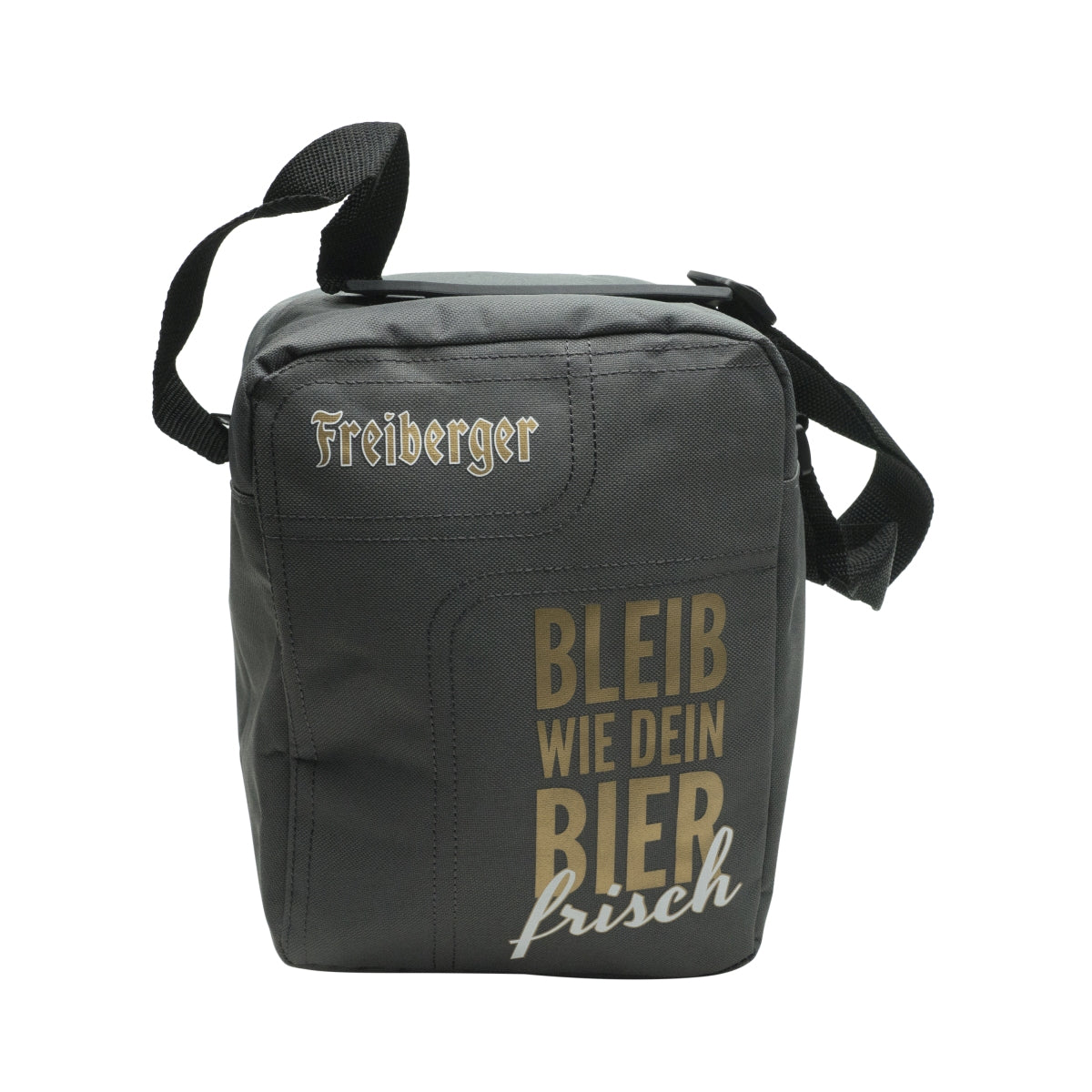 1x sac isotherme pour bière Freiberger À porter en bandoulière, gris comme ta bière