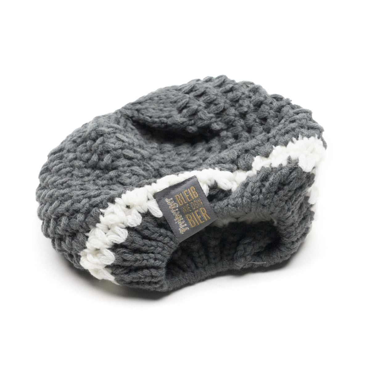 1x bonnet en tricot gris avec logo Freiberger Bier – Vue 3