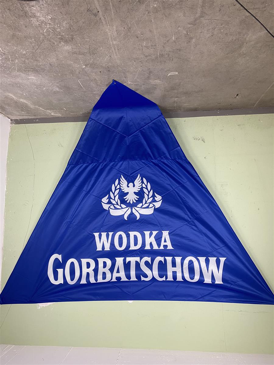 1x Drapeau Gorbatchev Vodka 3 coins bleu 300x300x300