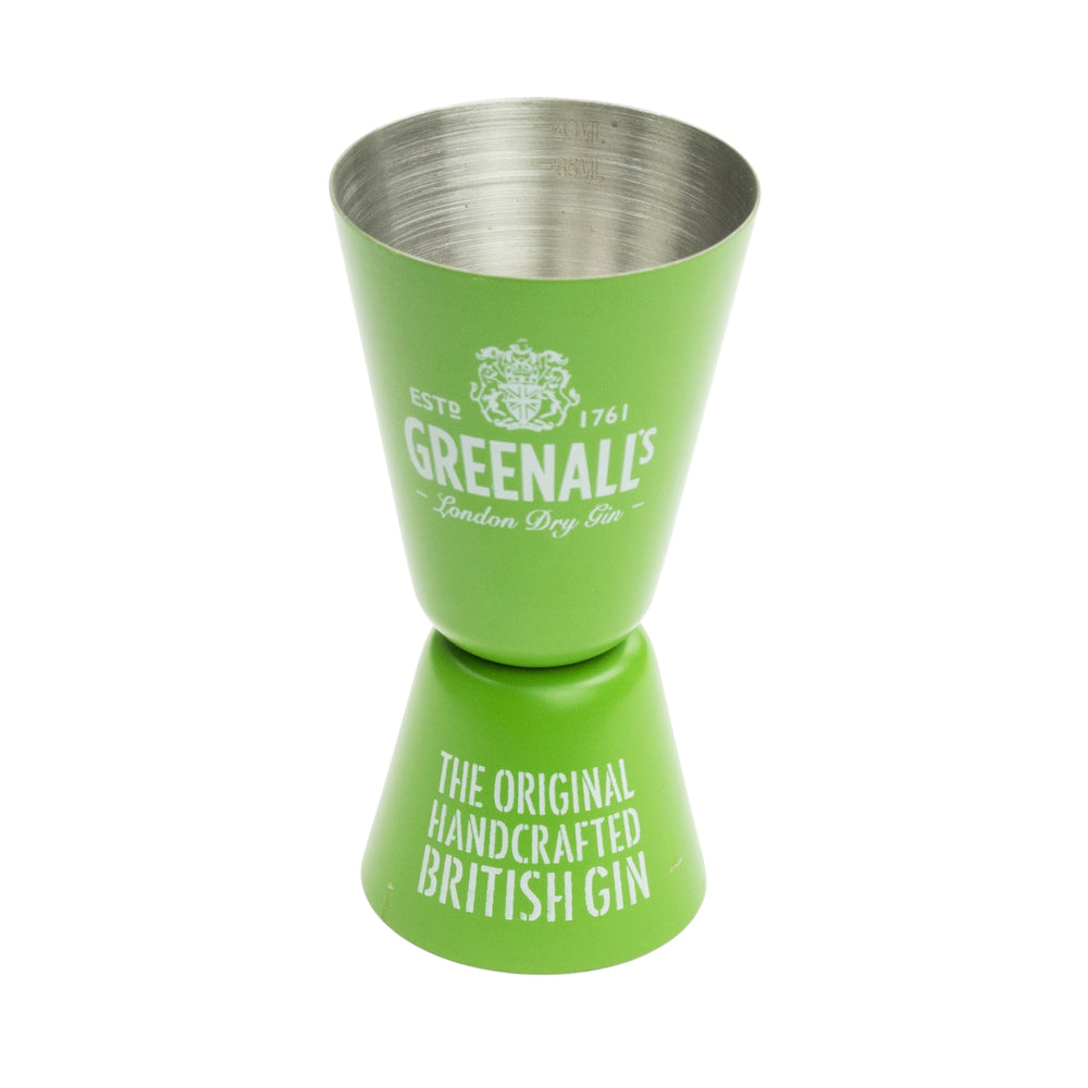 1x Greenalls Gin Mesure à cocktail Jigger vert 2/4 cl
