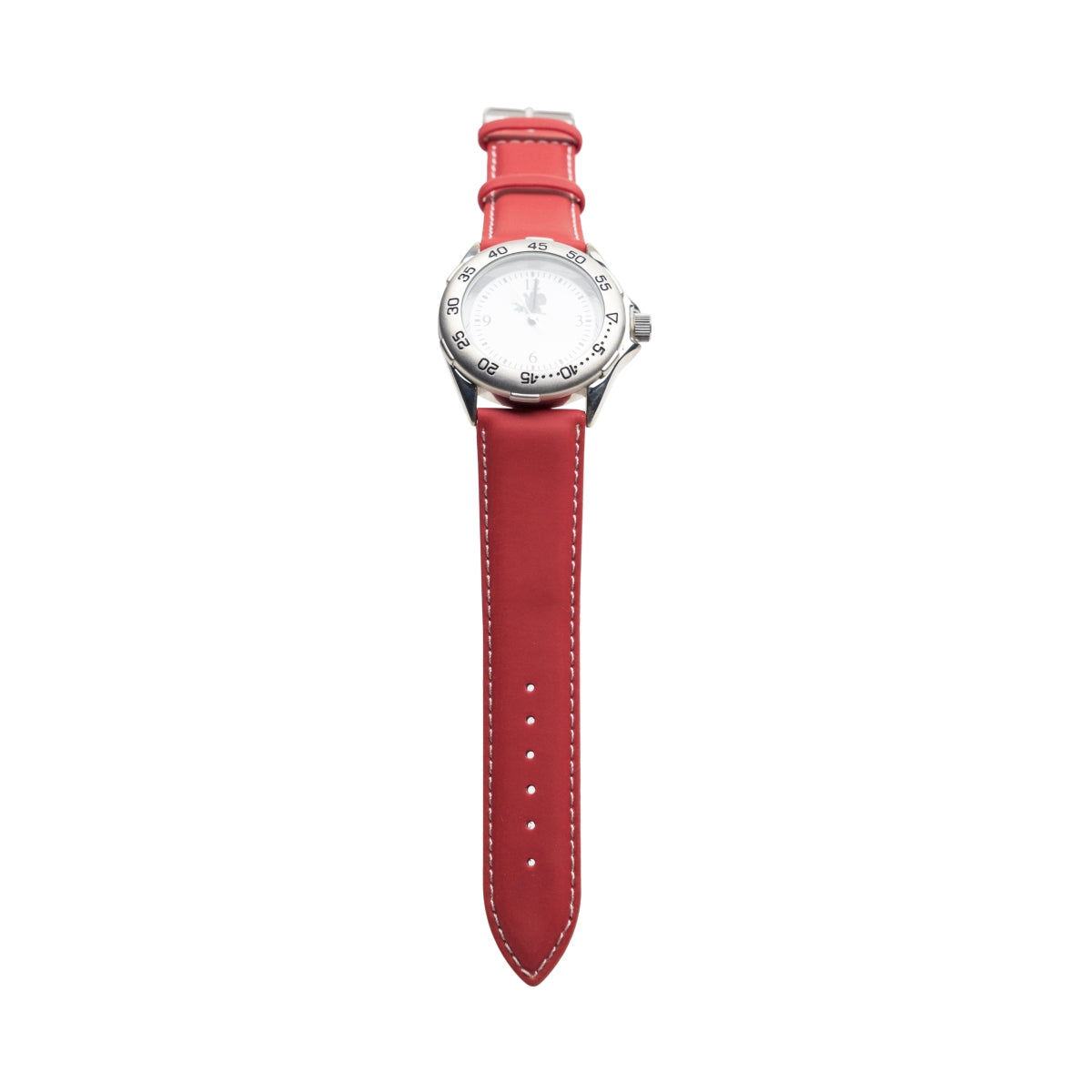 1 montre-bracelet Hasseröder avec bracelet en cuir rouge – Vue 3