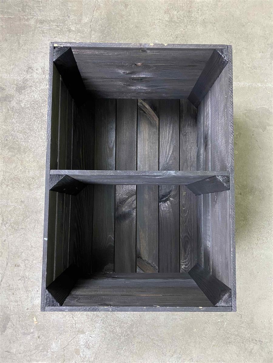 1x Jack Daniels Whiskey table d'appoint caisse en bois noir imprimé – Vue 2